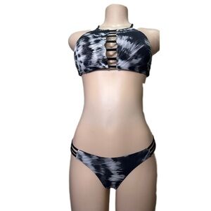 NWT TiniBikini Monochrome Strappy Bikini